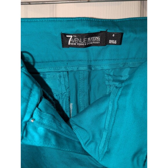 New York & Company Size 6 Teal 7th Avenue Suiting Collection Pants - Picture 7 of 7